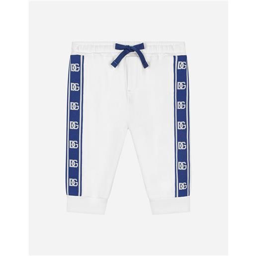 Dolce & Gabbana pantalone jogging in jersey banda logo dg