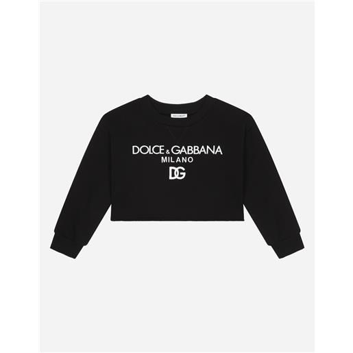 Dolce & Gabbana felpa in jersey con ricamo dolce&gabbana