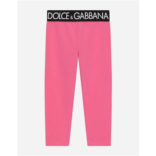 Dolce & Gabbana leggings in interlock con elastico logato