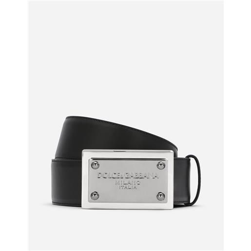 Dolce & Gabbana calfskin belt with branded tag