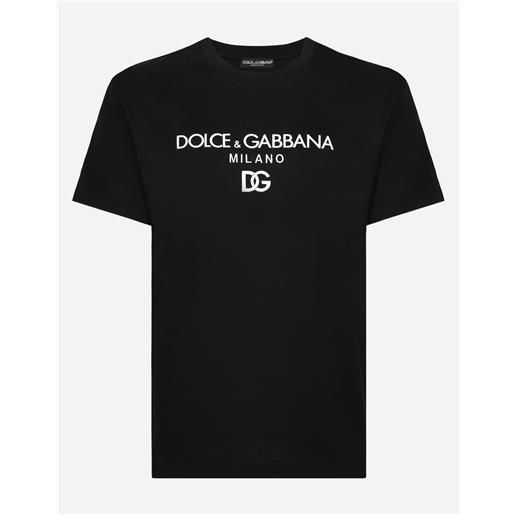 Dolce & Gabbana t-shirt in cotone con ricamo dg