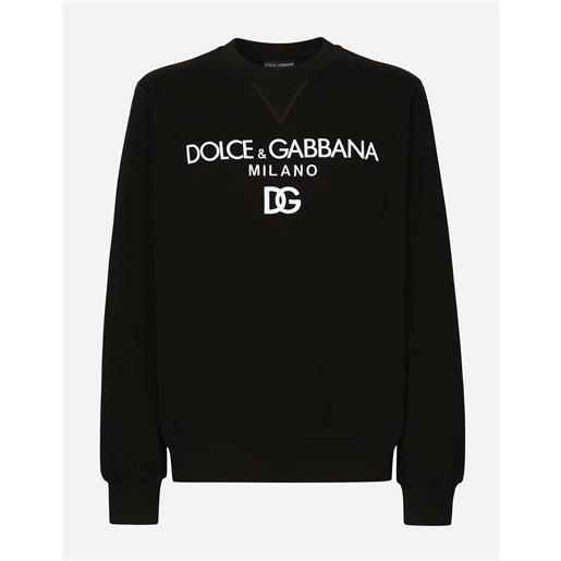 Dolce & Gabbana felpa jersey con ricamo dg