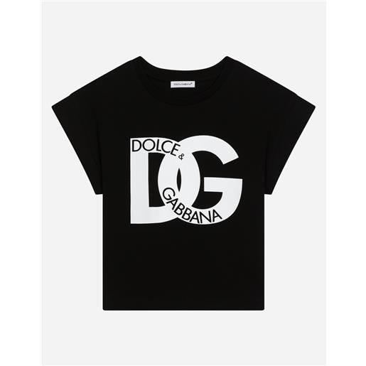 Dolce & Gabbana t-shirt in jersey con maxi logo dg