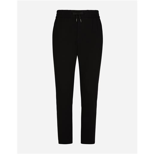 Dolce & Gabbana pantalone jogging jersey con patch dg