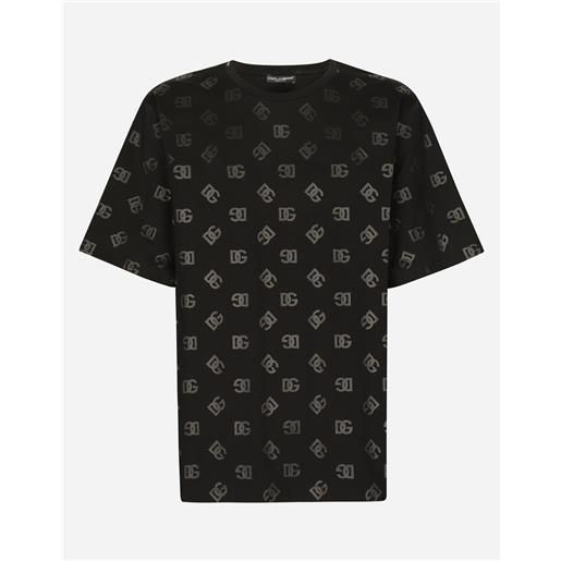 Dolce & Gabbana t-shirt girocollo con stampa dg monogram