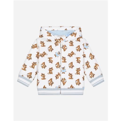 Dolce & Gabbana felpa zip con cappuccio in jersey baby leo