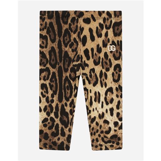 Dolce & Gabbana leggings in interlock stampa leopardo