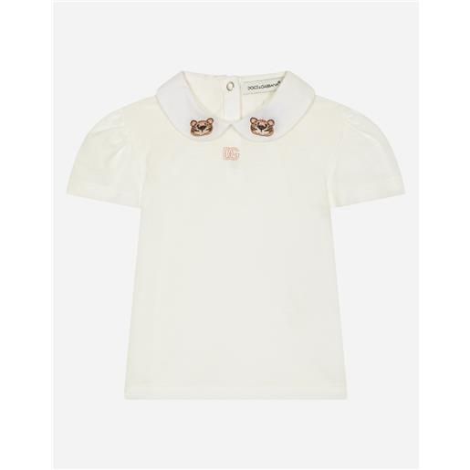 Dolce & Gabbana t-shirt in jersey con ricamo baby leo