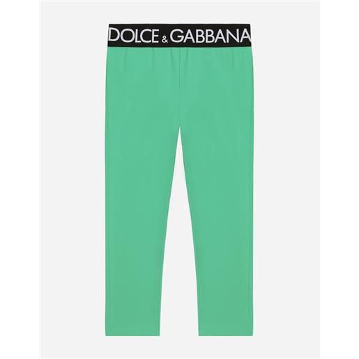 Dolce & Gabbana leggings in interlock con elastico logato