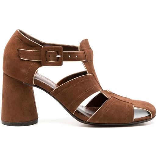 Sarah Chofakian sandali con dettaglio cut-out austin - marrone