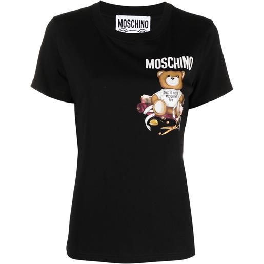 Moschino t-shirt teddy bear - nero