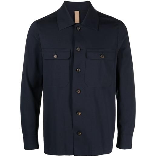 Eleventy giacca-camicia a maniche lunghe - blu