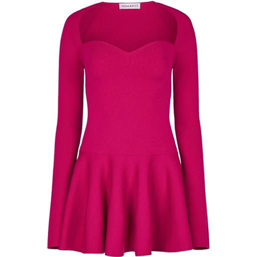 Nina Ricci abito con scollo a cuore - rosa