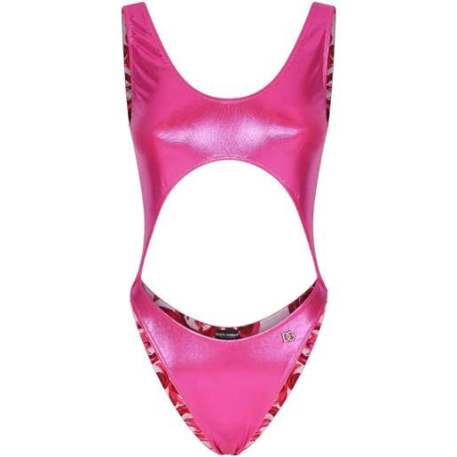 Dolce & Gabbana costume intero con dettaglio cut-out - rosa
