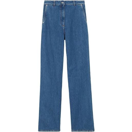 Burberry jeans dritti a vita alta - blu