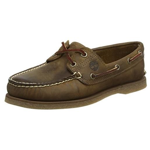 Timberland classic 2 eye, scarpe da barca uomo, marrone ( brown sahara), 44 eu
