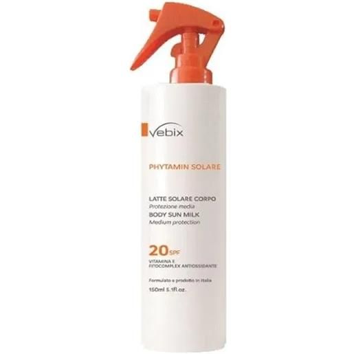 Vebi Istituto Biochimico vebix phytamin solare latte solare corpo no gas spf20 150 ml