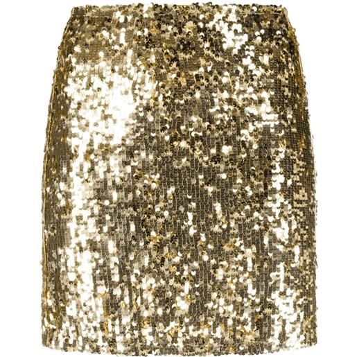 Atu Body Couture minigonna con paillettes - oro