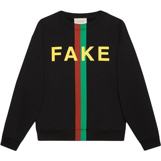 Gucci felpa con stampa fake/not - nero