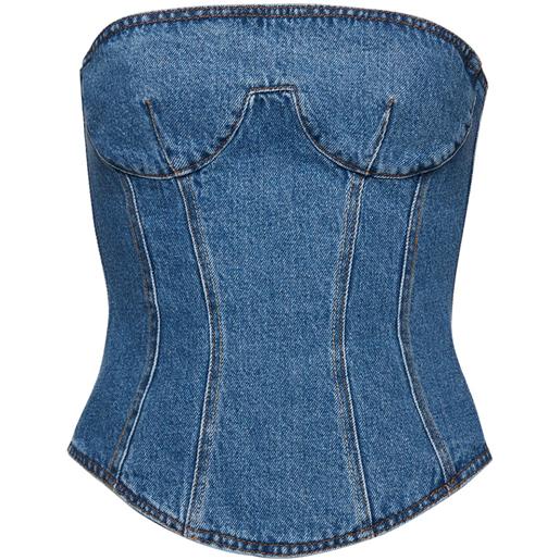 MAGDA BUTRYM top corsetto in denim di cotone