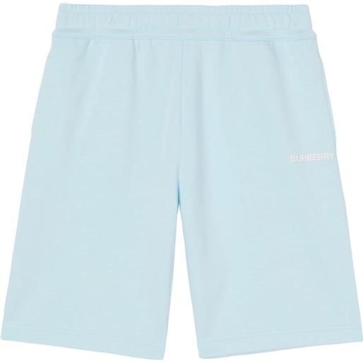 Burberry shorts sportivi con stampa - blu