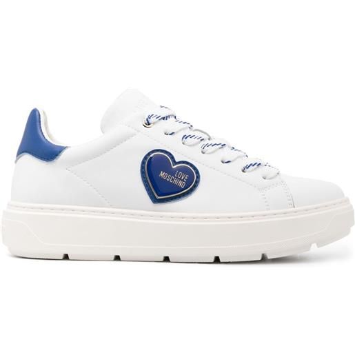Love Moschino sneakers con applicazione logo - bianco