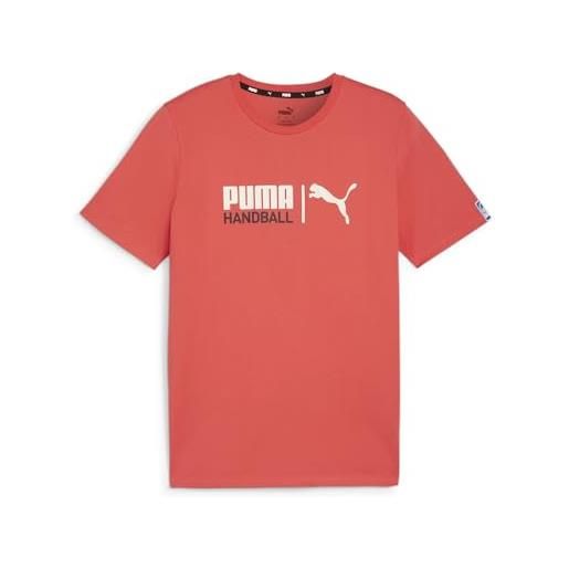 PUMA maglietta pallamano, tee uomo, mandorla zuccherata nero, s