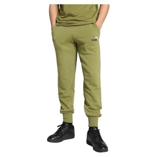PUMA pantaloni ess+ 2 col logo tr cl, lavorati a maglia uomo, verde oliva, m