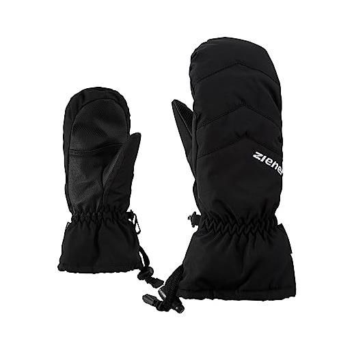 Ziener berghaus lettero as(r) mitten glove junior, guanti da sci/sport invernali, impermeabili, traspiranti. Bambini, nero (black), 4,5