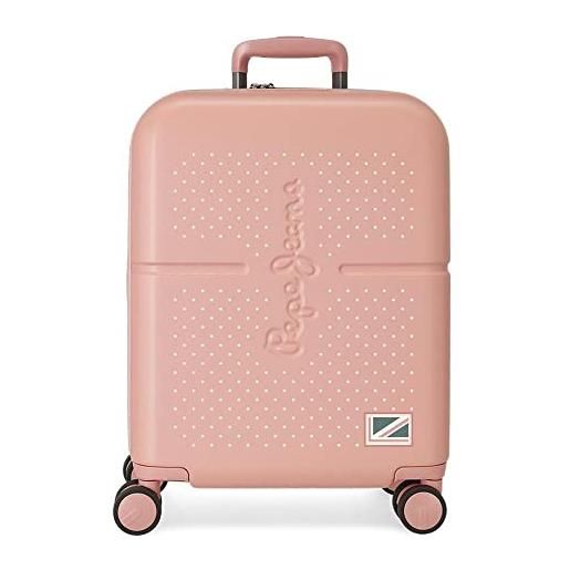 Pepe Jeans laila cabin valigia, 40x55x20 cm, rosa, 40x55x20 cms, valigia cabina