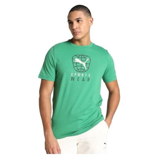 PUMA maglietta sportiva migliore, tee unisex-adulto, archivio verde, s