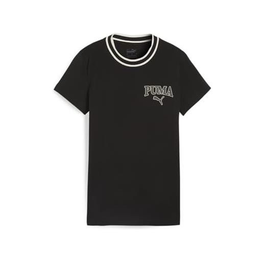 PUMA maglietta della squadra, tee unisex-adulto, black, xs
