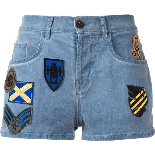 Mr & Mrs Italy patched denim shorts - blu