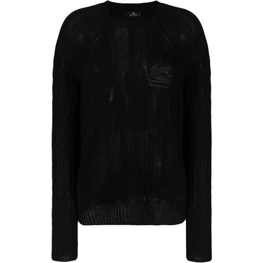 ETRO maglione con ricamo - nero