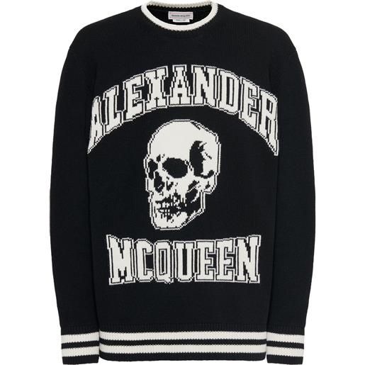 Alexander McQueen maglione con stampa - nero