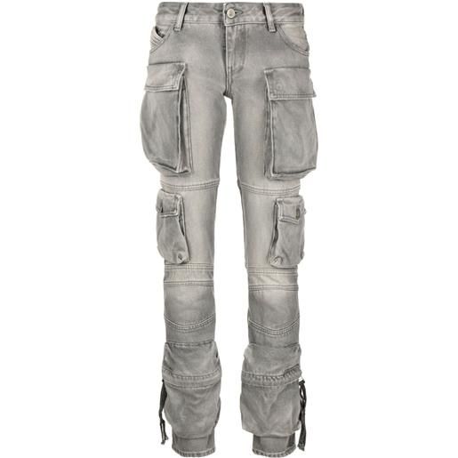 The Attico jeans essie affusolati in stile cargo - grigio