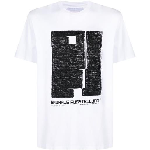 Neil Barrett t-shirt con stampa grafica bauhaus - bianco
