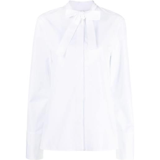 Jil Sander camicia con fiocco - bianco