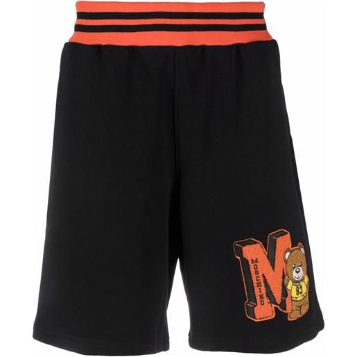 Moschino shorts sportivi teddy bear - nero