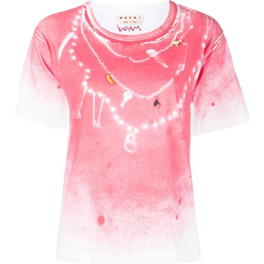 Marni t-shirt con decorazione - rosa