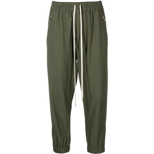 Rick Owens pantaloni crop con coulisse - verde