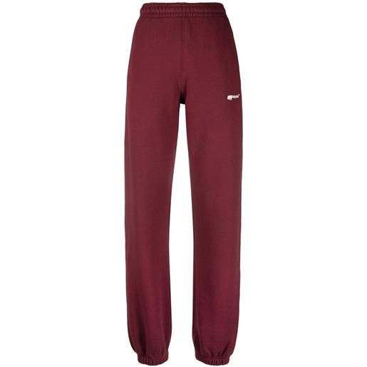 Off-White pantaloni sportivi con logo - rosso