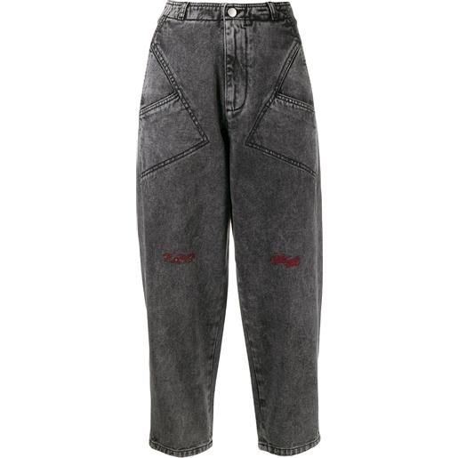 Philosophy Di Lorenzo Serafini jeans crop a vita alta - grigio