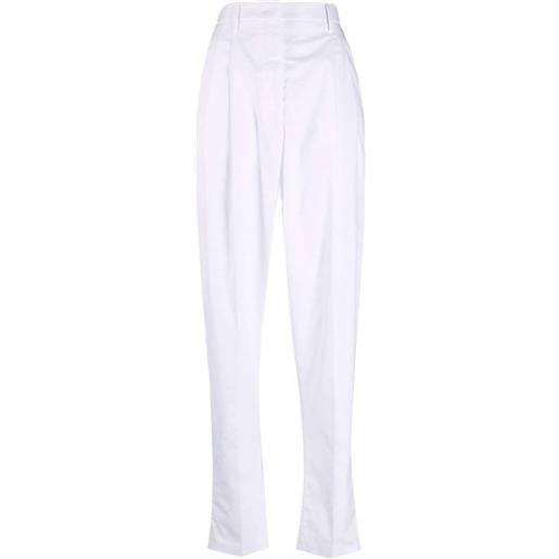 Nº21 pantaloni affusolati a vita alta - bianco