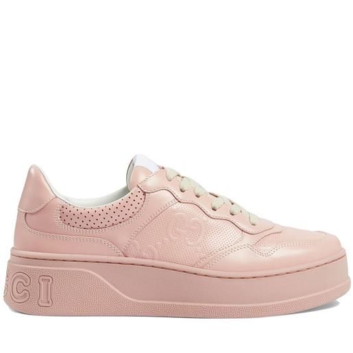Gucci sneakers con logo gg goffrato - rosa