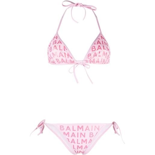 Balmain bikini con stampa - rosa