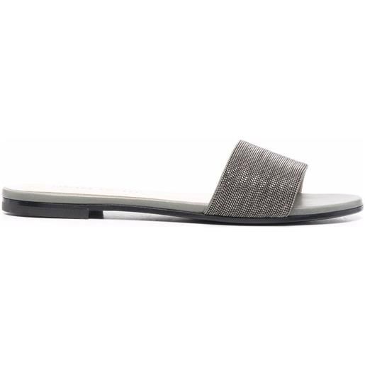 Fabiana Filippi sandali metallizzati - grigio