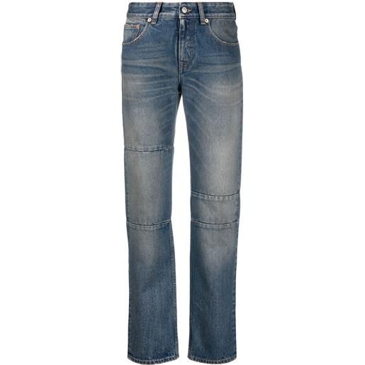 MM6 Maison Margiela jeans dritti con inserti - blu