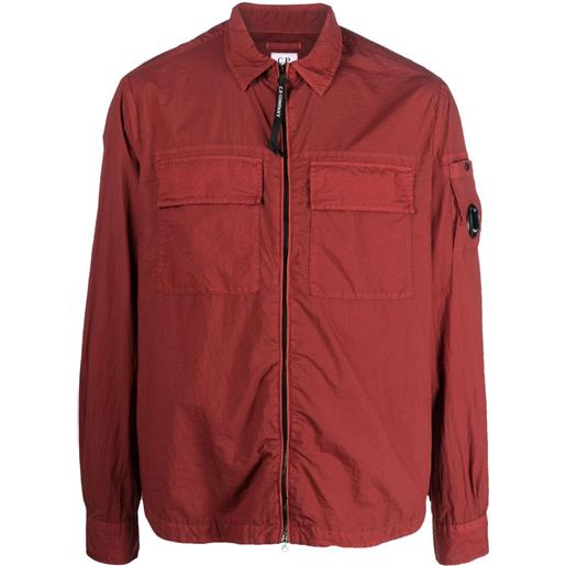 C.P. Company giacca-camicia con zip - rosso