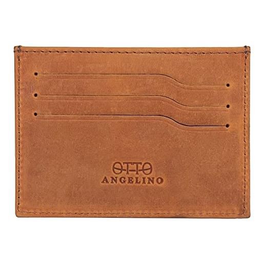 Otto Angelino genuine leather ultra slim minimalist cardholder wallet - unisex